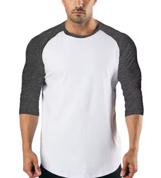 Running Sports Three Quarter Sleeve Shirt Mens Fitness