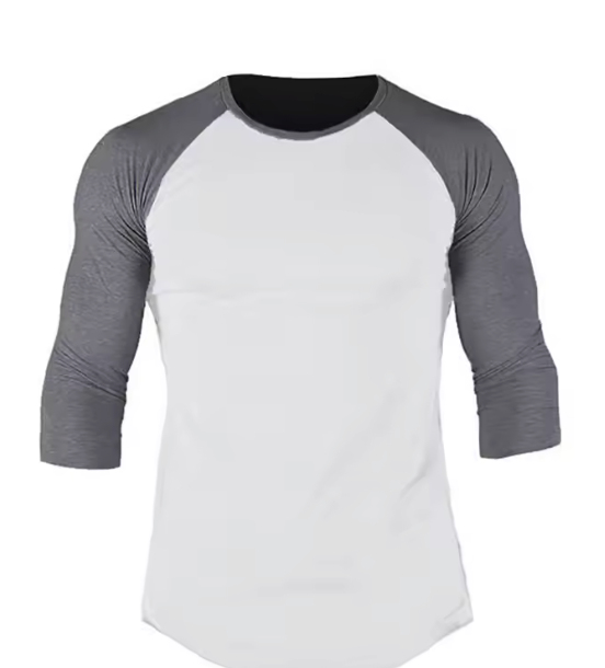 Running Sports Three Quarter Sleeve Shirt Mens Fitness