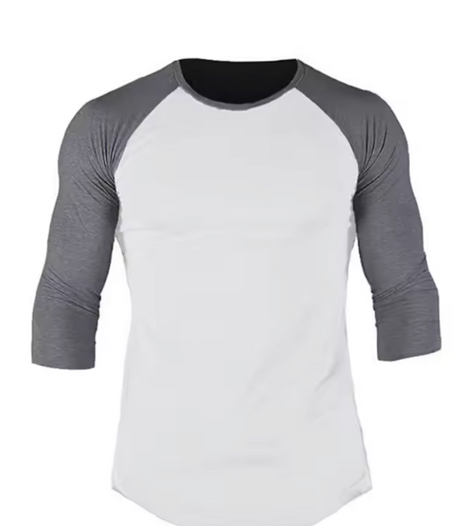 Running Sports Three Quarter Sleeve Shirt Mens Fitness