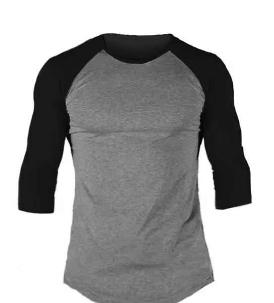 Running Sports Three Quarter Sleeve Shirt Mens Fitness